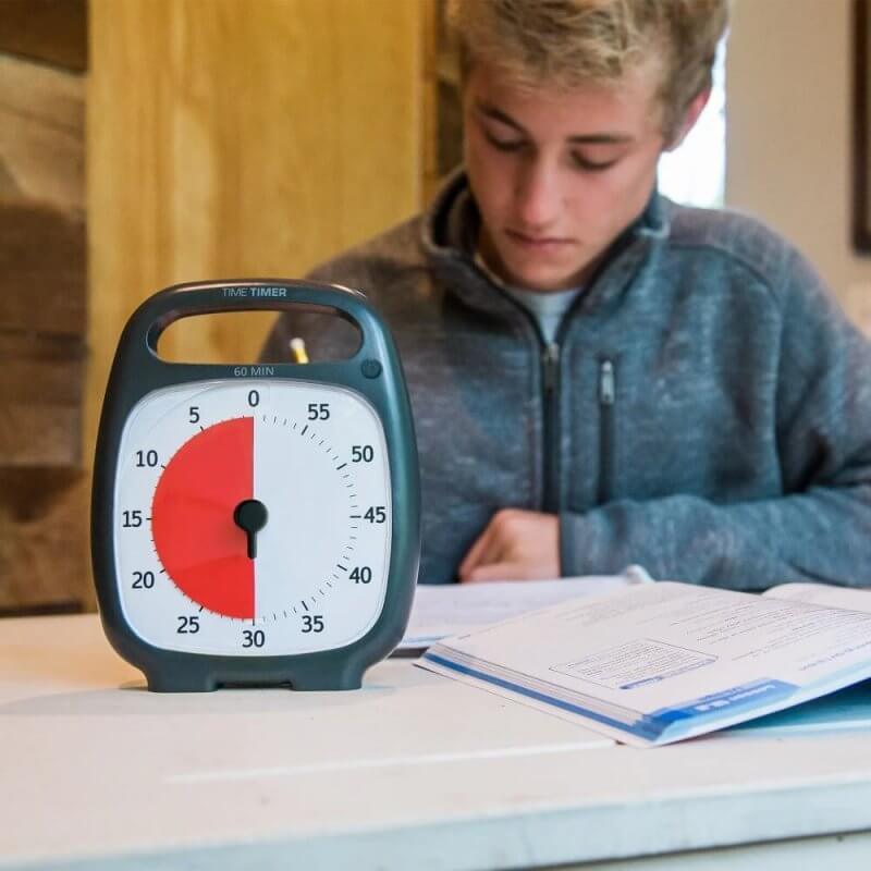 Time Timer boy doing homework